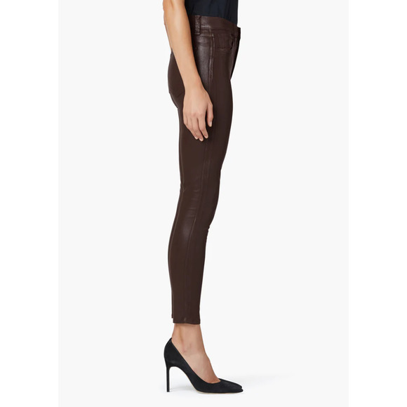 $198 MSRP JOES JEANS THE CHARLIE HIGH RISE SKINNY COATED ANKLE- DARK COCO BEAN - Picture 3 of 9